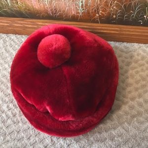 Beautiful deep red winter hat